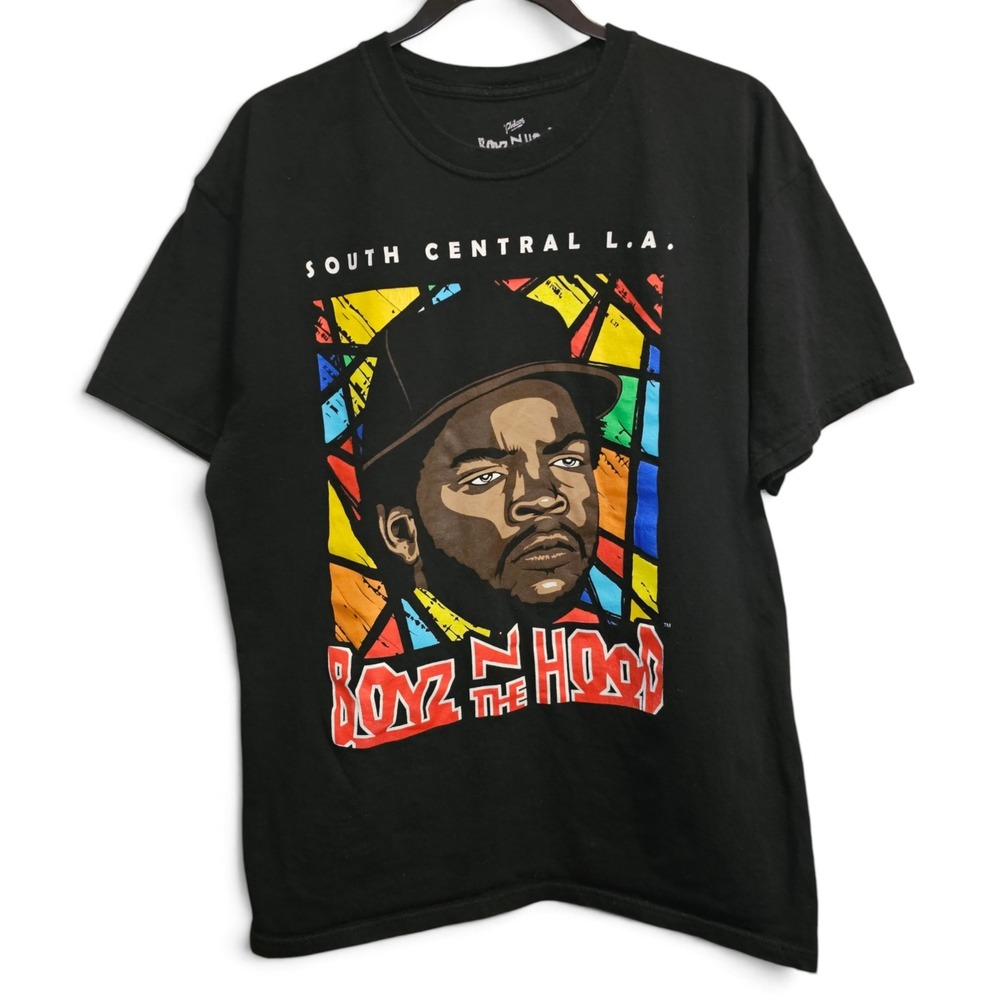 Philcos Boyz N The Hood T-Shirt Men XL Black Good Stained Glass Doughboy Graphic